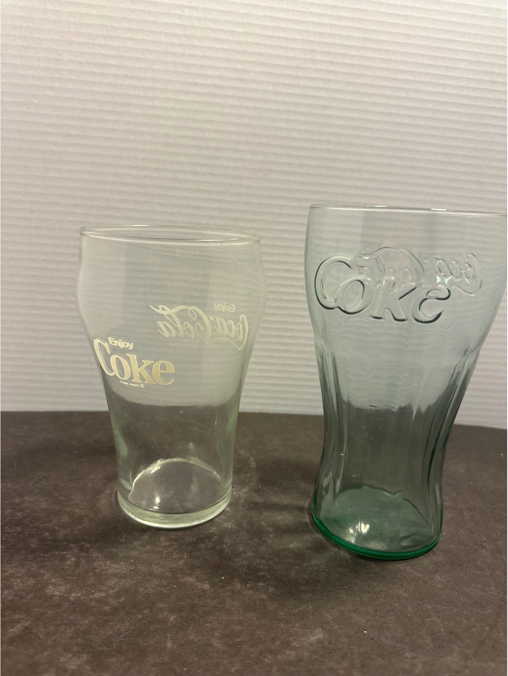 Vintage Coca Cola drinking glasses lot of 2 Enjoy Coke collectible
